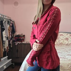 Red lace jacket
